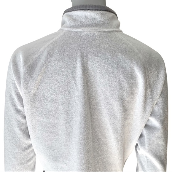 THE NORTH FACE Fleece Jacket Full Zip White Gray Lightweight Activewear Size M - Picture 11 of 15